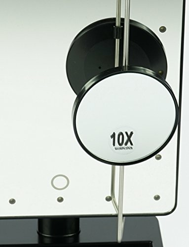 Fantasia Stellspiegel schwarz mit 20LEDs
