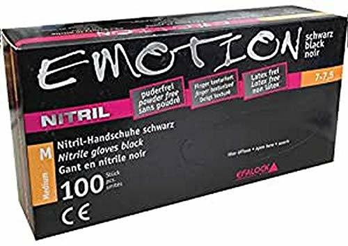 Emotion Nitrilhandschuhe schwarz L p.-fr